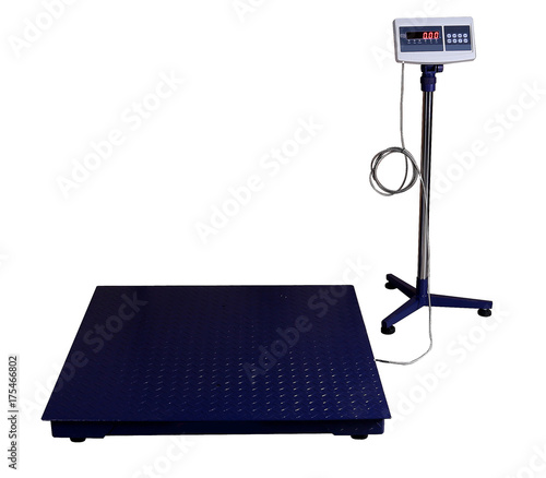 scales for weighing heavy objects and goods, isolated on white background
