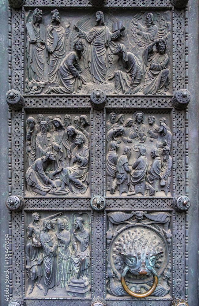 Door detail of Bremen Cathedral in Bremen, Germany. Door detail of Bremen Cathedral in Bremen, Germany.