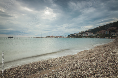 Stormy beach Budva