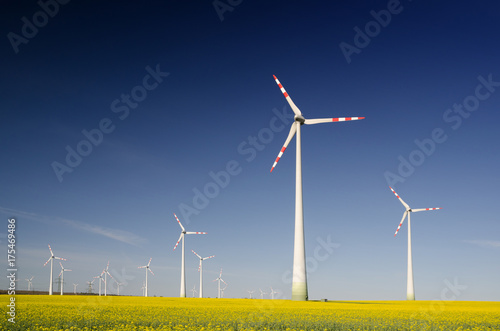 Renewable energy from rape oil biofuels and wind turbines