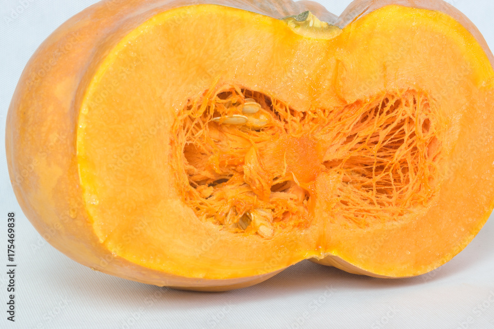 Orange pumpkin close-up