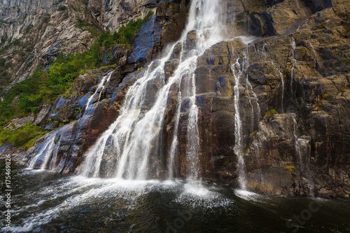 The waterfall in Lysefjord, Norway