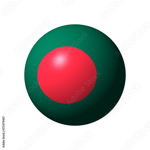 Sphere with flag of Bangladesh