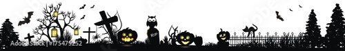 Happy Halloween Hintergrund in schwarz