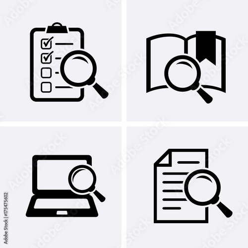 Case Studies Icons set.