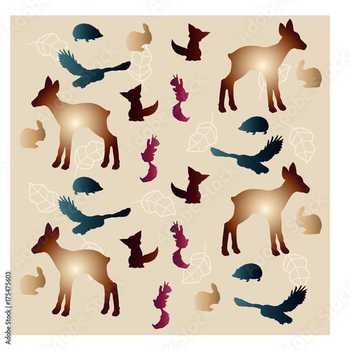 Waldtiere Muster