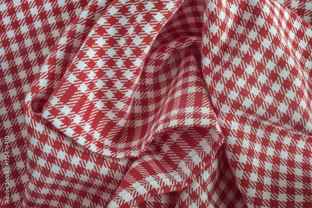 Checkered red and white tablecloth Checkered red and white tablecloth