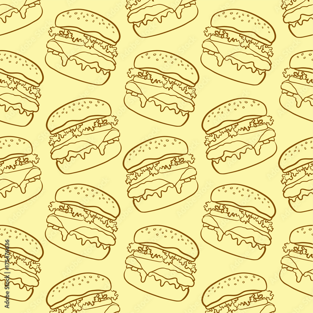 cheeseburgers line art vector patterns cheeseburgers line art vector patterns