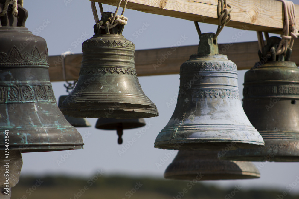 large Church bells hanging outside
