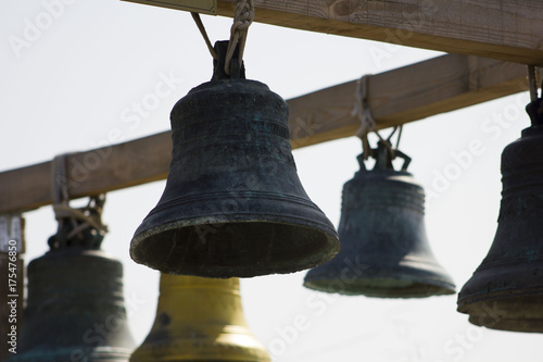 large Church bells hanging outside