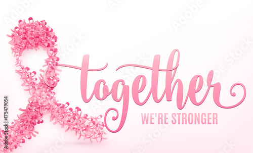 Vector illustration of breast cancer ribbon