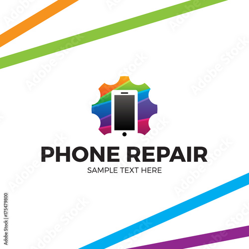 Phone Repair Logo Design Template