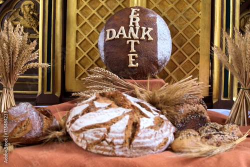 Erntedank Altar in der Kirche