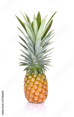  ripe pineapple isolated on white background