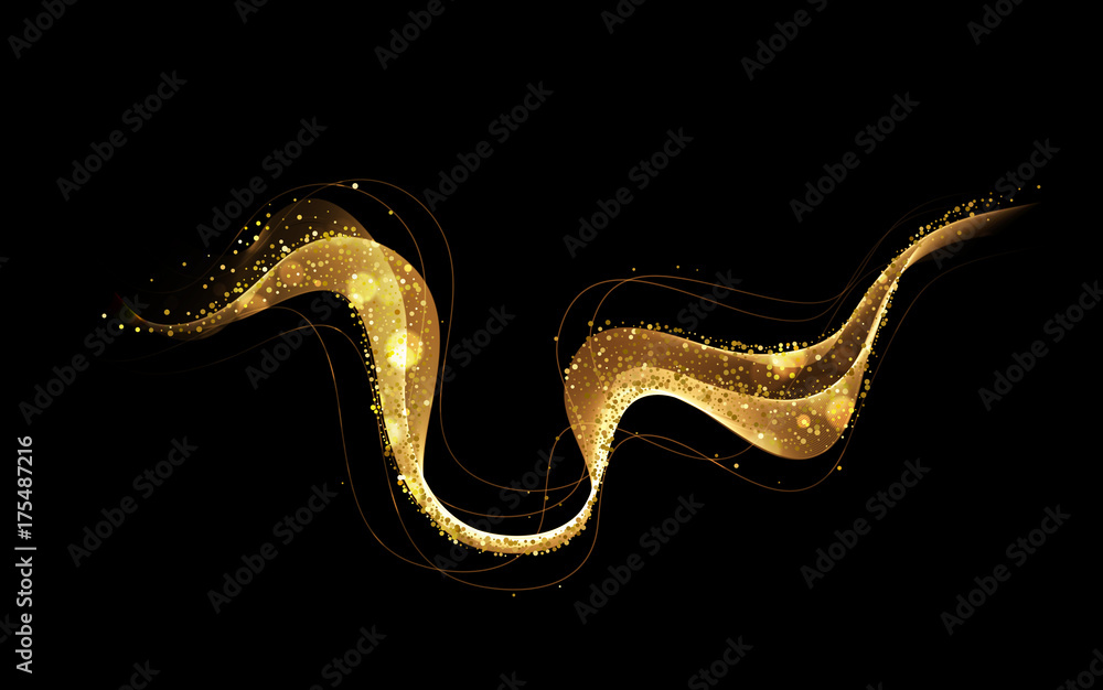 Obraz premium Abstract color wave design element
