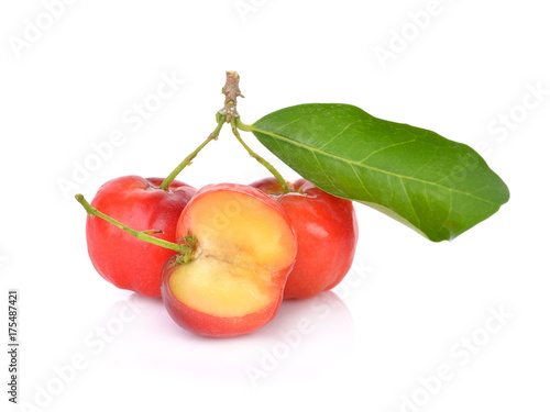 Barbados cherry, Malpighia emarginata, Family Malpighiaceae