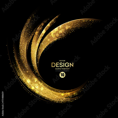 Abstract color wave design element