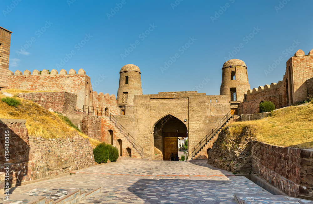 Entrance of Hisor Fortress in Tajikistan