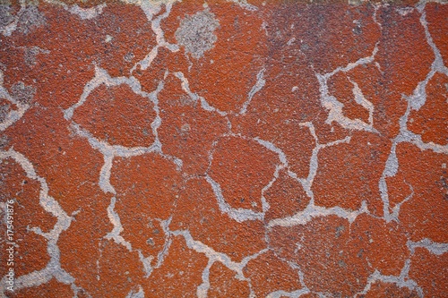 Old russet color on concrete