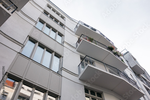 low angle view of modern facade with balcony © Robert Herhold