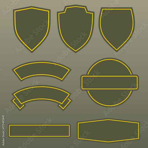Military colors army patches template design