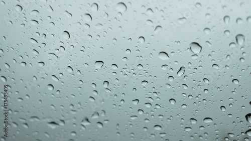 Water drops on glass.