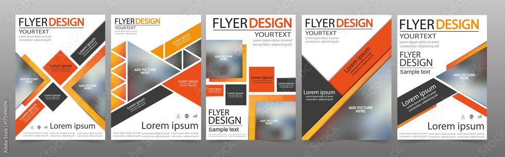 Set of Flyer design. Can be used for magazine cover, business mockup, education, presentation, report. Vector eps 10. Set of Flyer design. Can be used for magazine cover, business mockup, education, presentation, report. Vector eps 10.