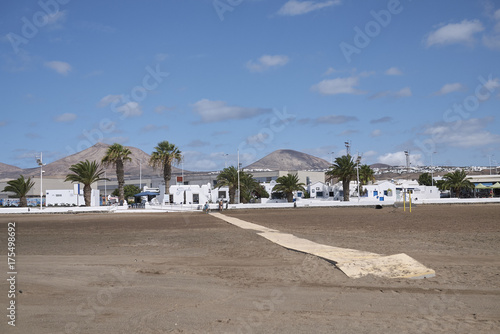 Lanzarote, Spain - August 20, 2015 : View of Playa de Matagorda © simona