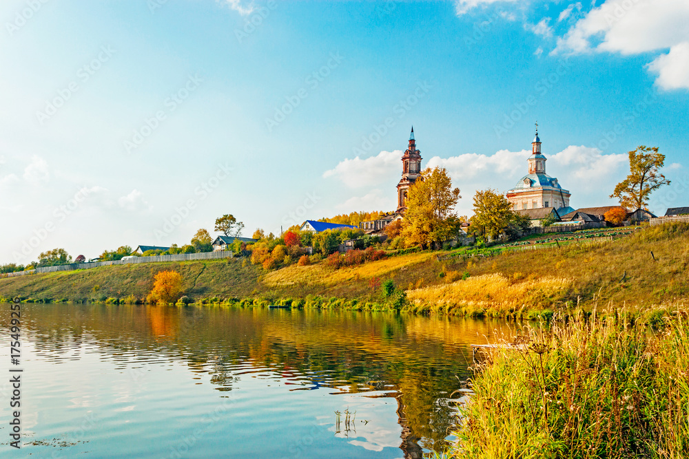 russian village in the autumn