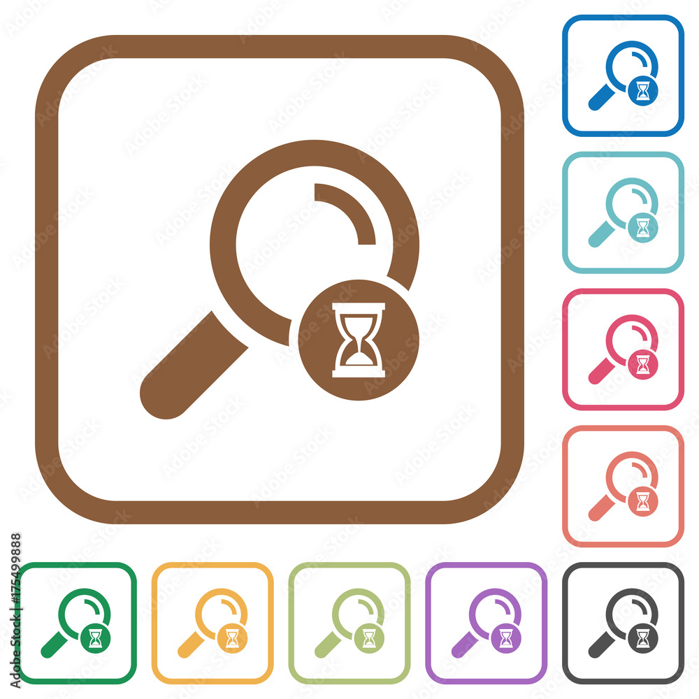 Search in progress simple icons Search in progress simple icons