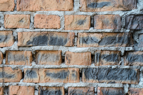 texture of the old red bricks crumbling