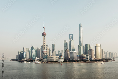 Shanghai huangpu river financial center © xu