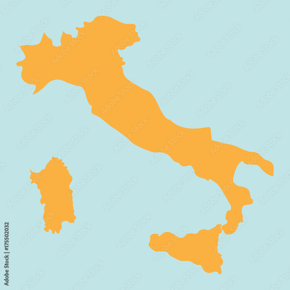 Obraz premium Vector image of the contour of Italy