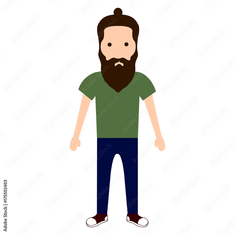 Isolated hipster character Isolated hipster character