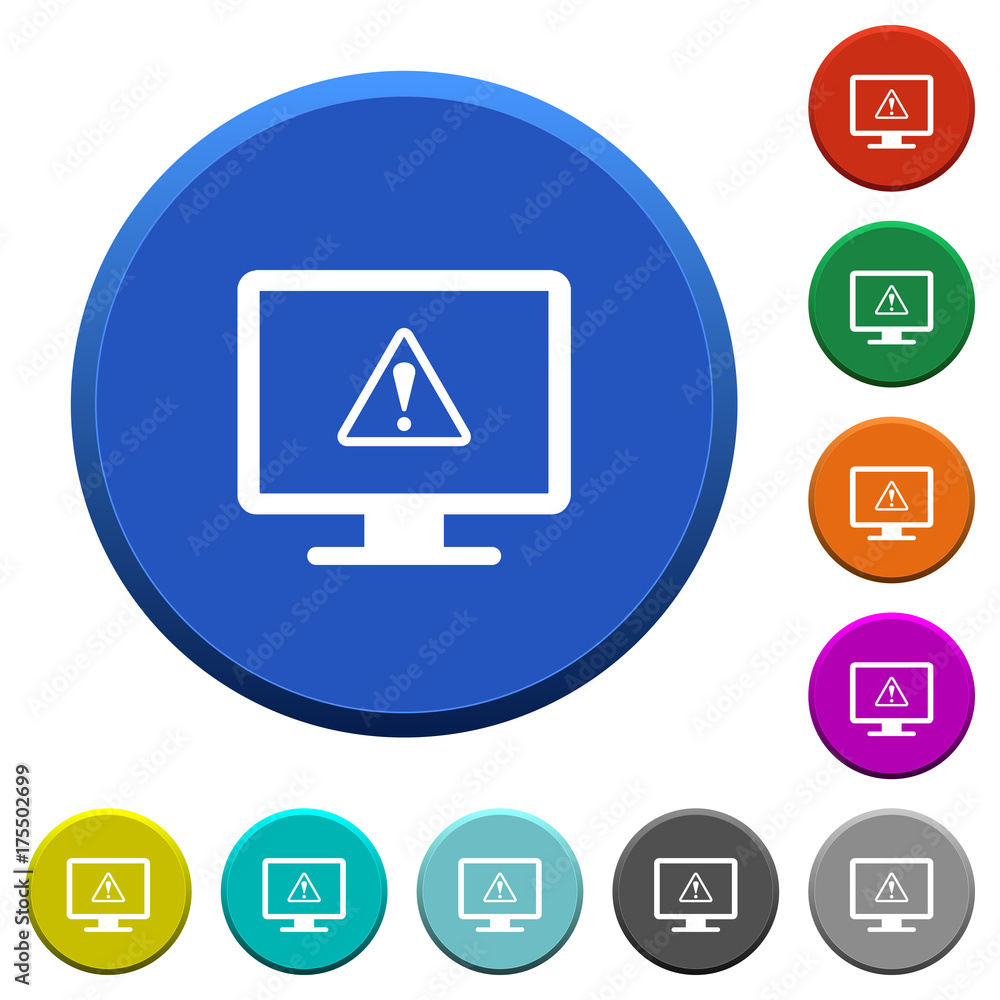 Display warning beveled buttons Display warning beveled buttons