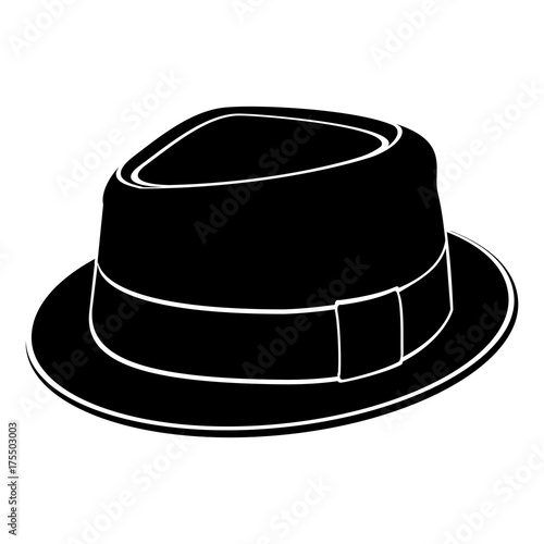 Hipster hat silhouette