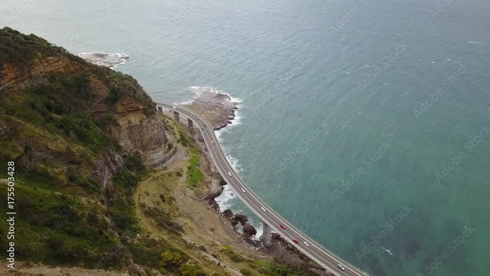 Sea Cliff Bridge, Wollongong, Drone Shot Sea Cliff Bridge, Wollongong, Drone Shot
