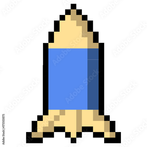 Isolated pixeled missile