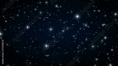 Wallpaper Mural Stars in the Black Night Sky. Looped Animation. Beautiful Night with Twinkling Flares. 4k Ultra HD 3840x2160. Torontodigital.ca