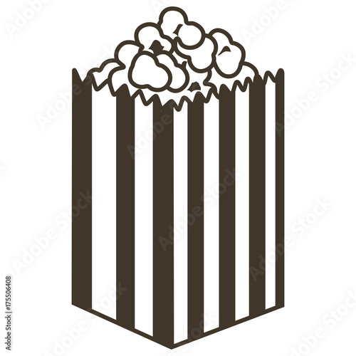 Isolated pop corn sketch
