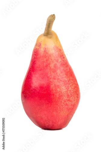 Fresh red pear isolated on white background