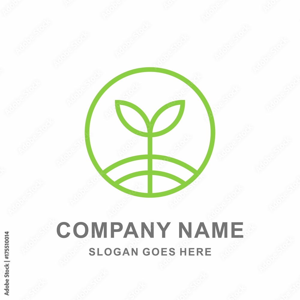 Organic Herbal Plant Green Leaf Nature Farm Vegetables Agriculture Business Company Stock Vector Logo Design Template Organic Herbal Plant Green Leaf Nature Farm Vegetables Agriculture Business Company Stock Vector Logo Design Template