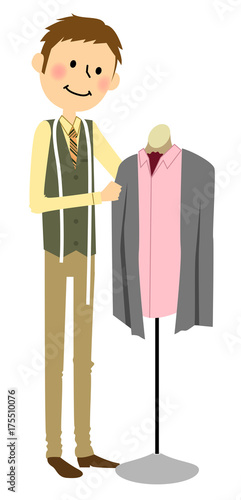 コーディネートする男性