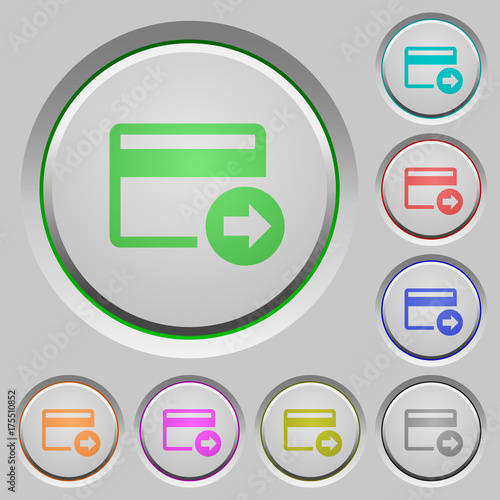 Send money with credit card push buttons