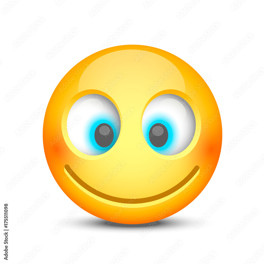 Smiling face emotions, happy eyes . Vector illustration Smiling face emotions, happy eyes . Vector illustration