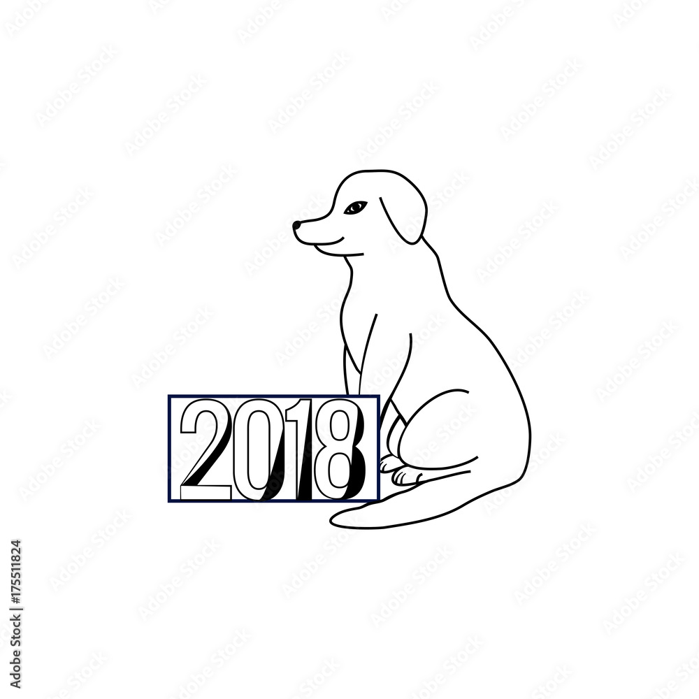 Dog is a symbol of the 2018 Chine New Year Dog is a symbol of the 2018 Chine New Year
