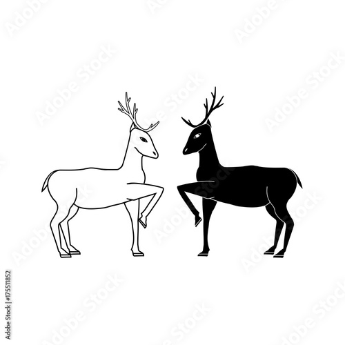 Black and white deer sign