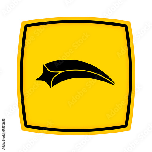 gelbes Schild - Icon - Sternschnuppe