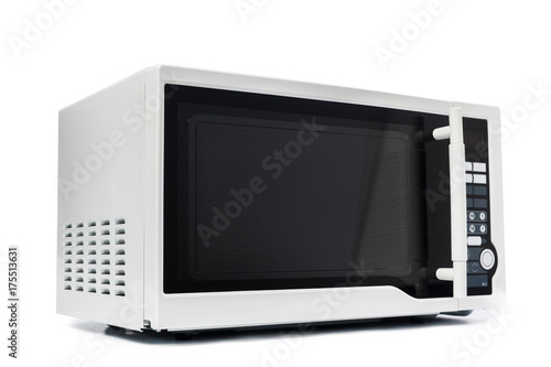 Microwave oven. Isolated on white.