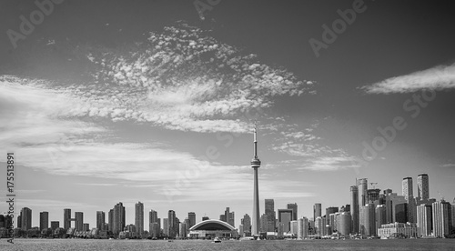 Skyline of Toront in Canada from the lake Ontario photo